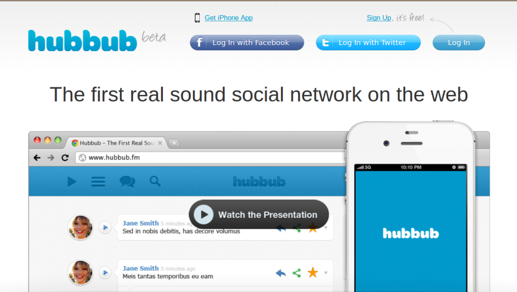 Hubbub, la red social para enviar mensajes de voz