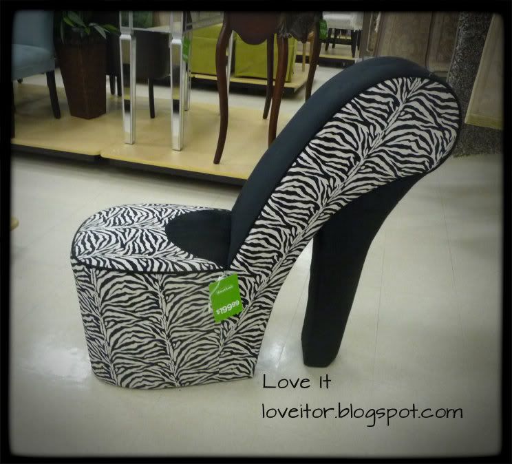 Sexy Zebra Stiletto Chair
