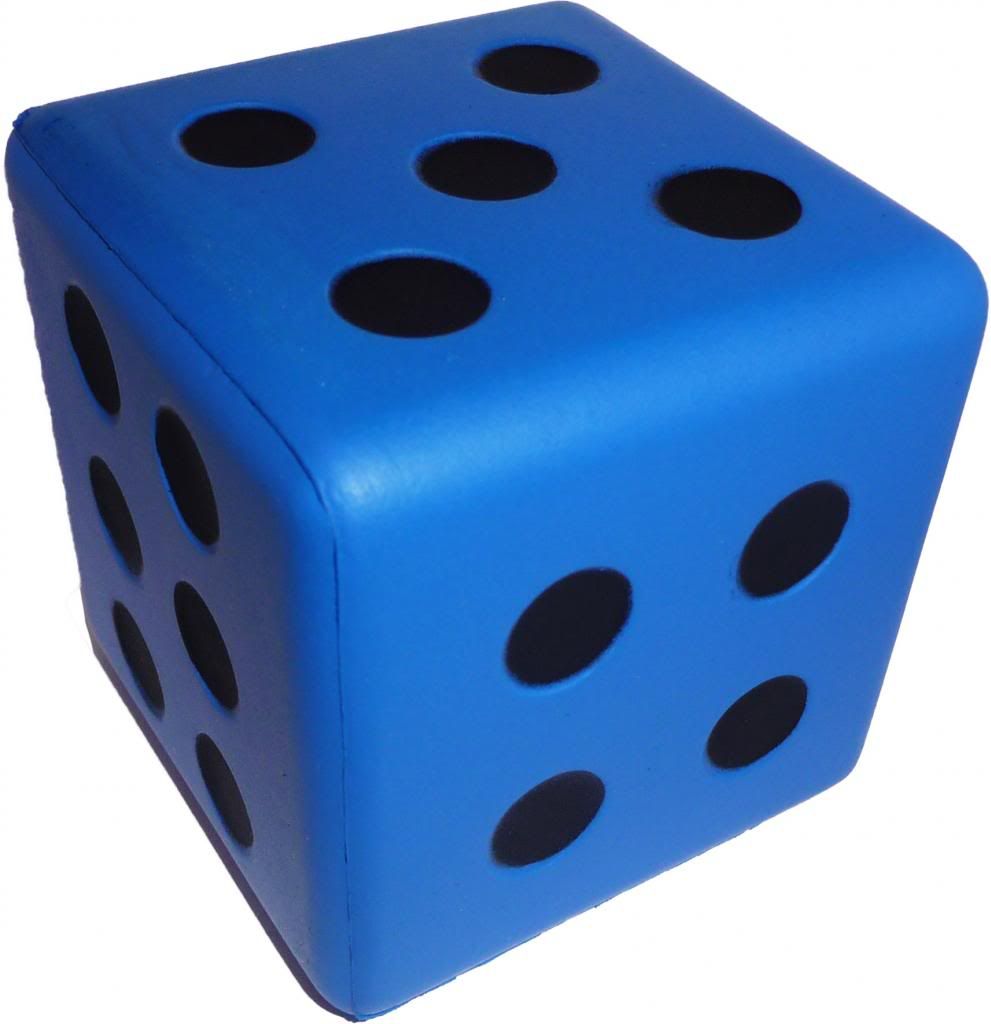 Large Soft Foam Dice 8cm NEW Choice of Colours