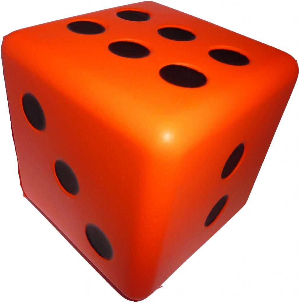 Large Soft Foam Dice 8cm NEW Choice of Colours