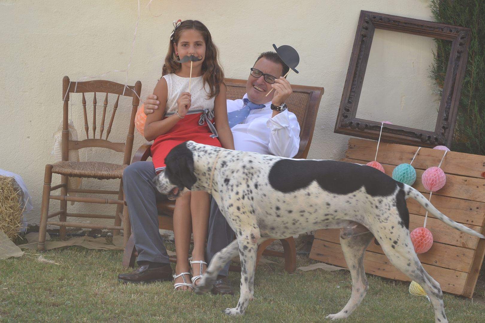 photo booth con perro en boda